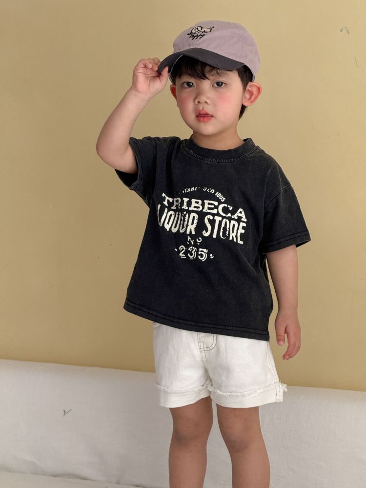 女童连衣裙夏季做旧纯棉儿童2026新款男童短袖T恤上衣宝宝兄妹装