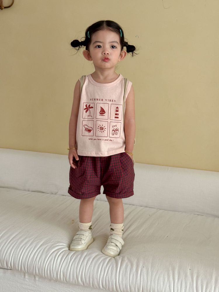 儿童夏季套装女童纯棉宽松2026新款夏装男童休闲背心短裤宝宝衣服