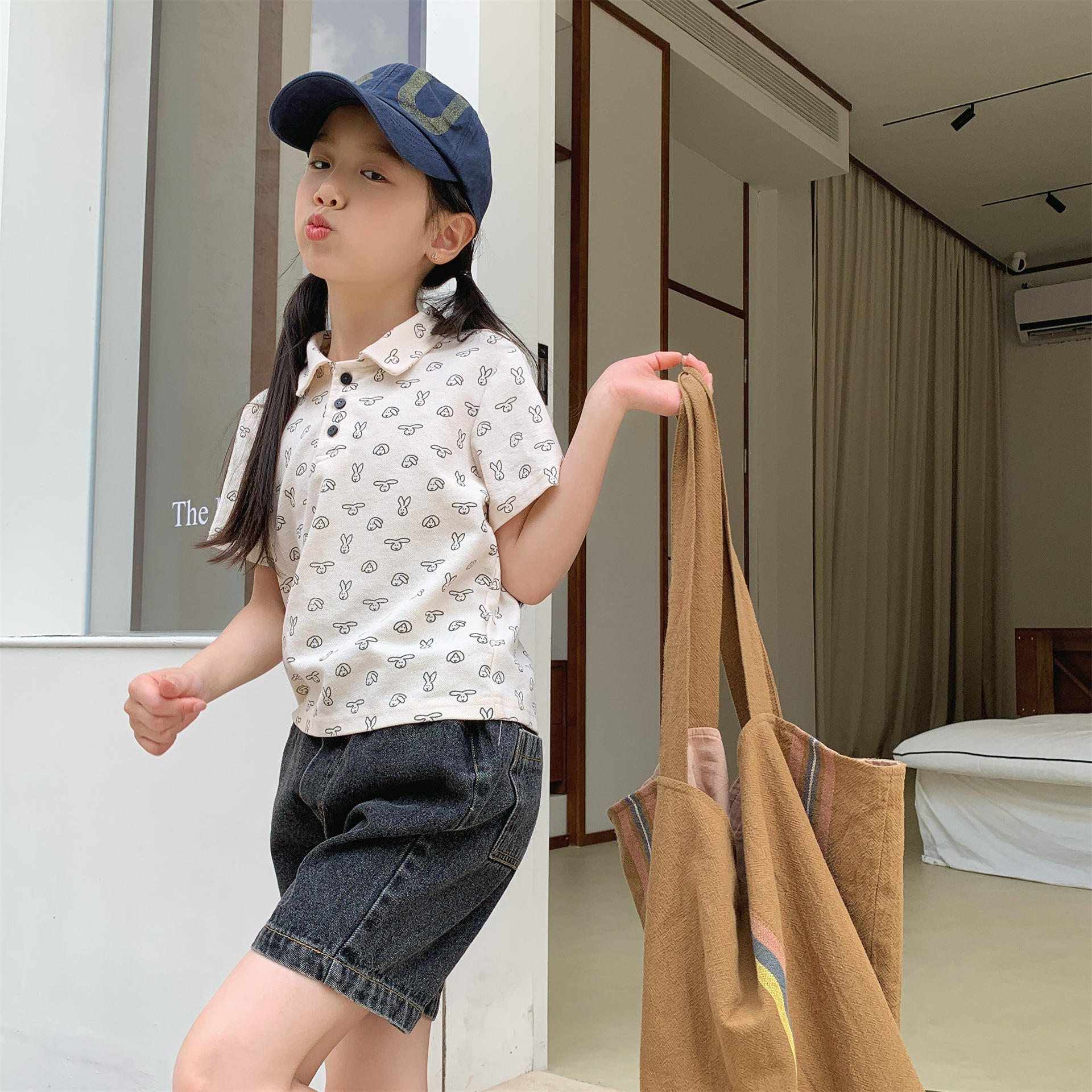 湖州织里童装夏季韩版儿童夏装polo衫男童夏款女童短袖T恤6295