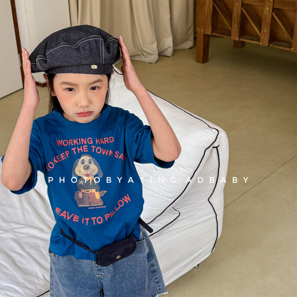 2026童装夏季儿童韩版活性印花女童短袖T恤夏装男童打底衫6288