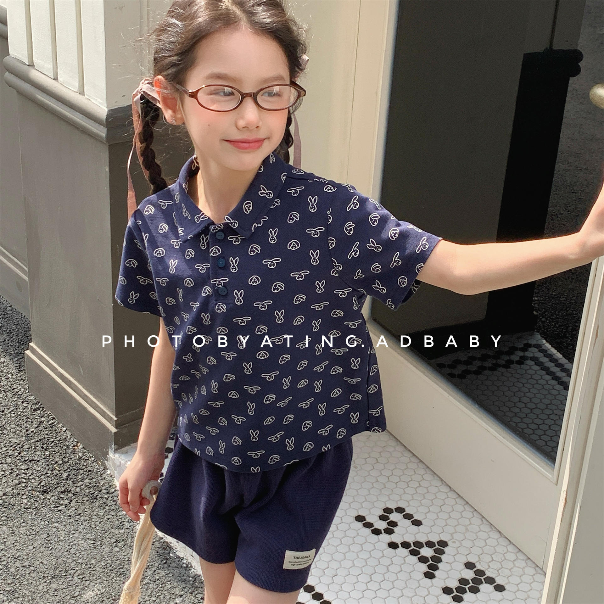 湖州织里童装夏季韩版儿童夏装polo衫男童夏款女童短袖T恤6295