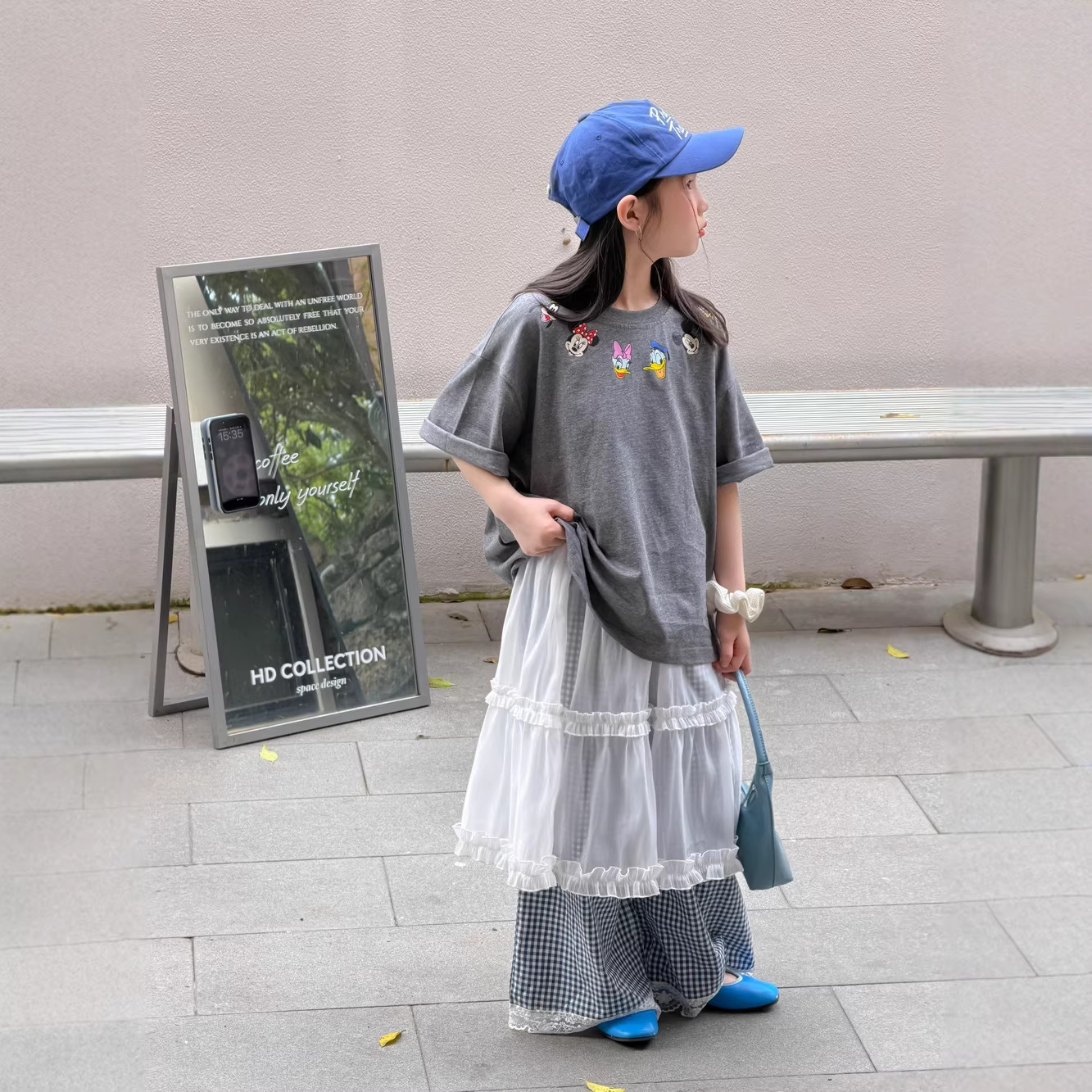 末小蒙童T恤2026夏季女童韩版卡通印花短袖儿童圆领休闲宽松上衣