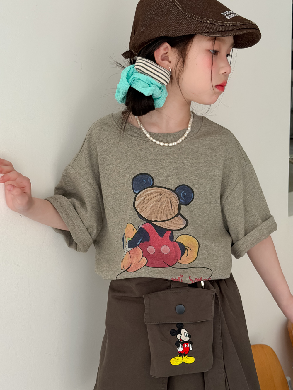 末小蒙童T恤2026夏季女童韩版卡通印花短袖儿童圆领休闲宽松上衣