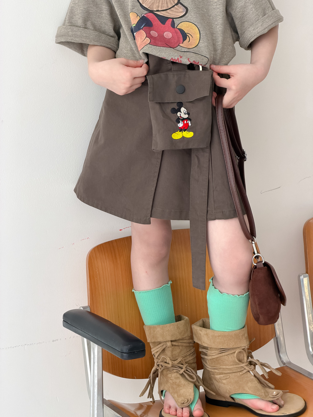 末小蒙童T恤2026夏季女童韩版卡通印花短袖儿童圆领休闲宽松上衣