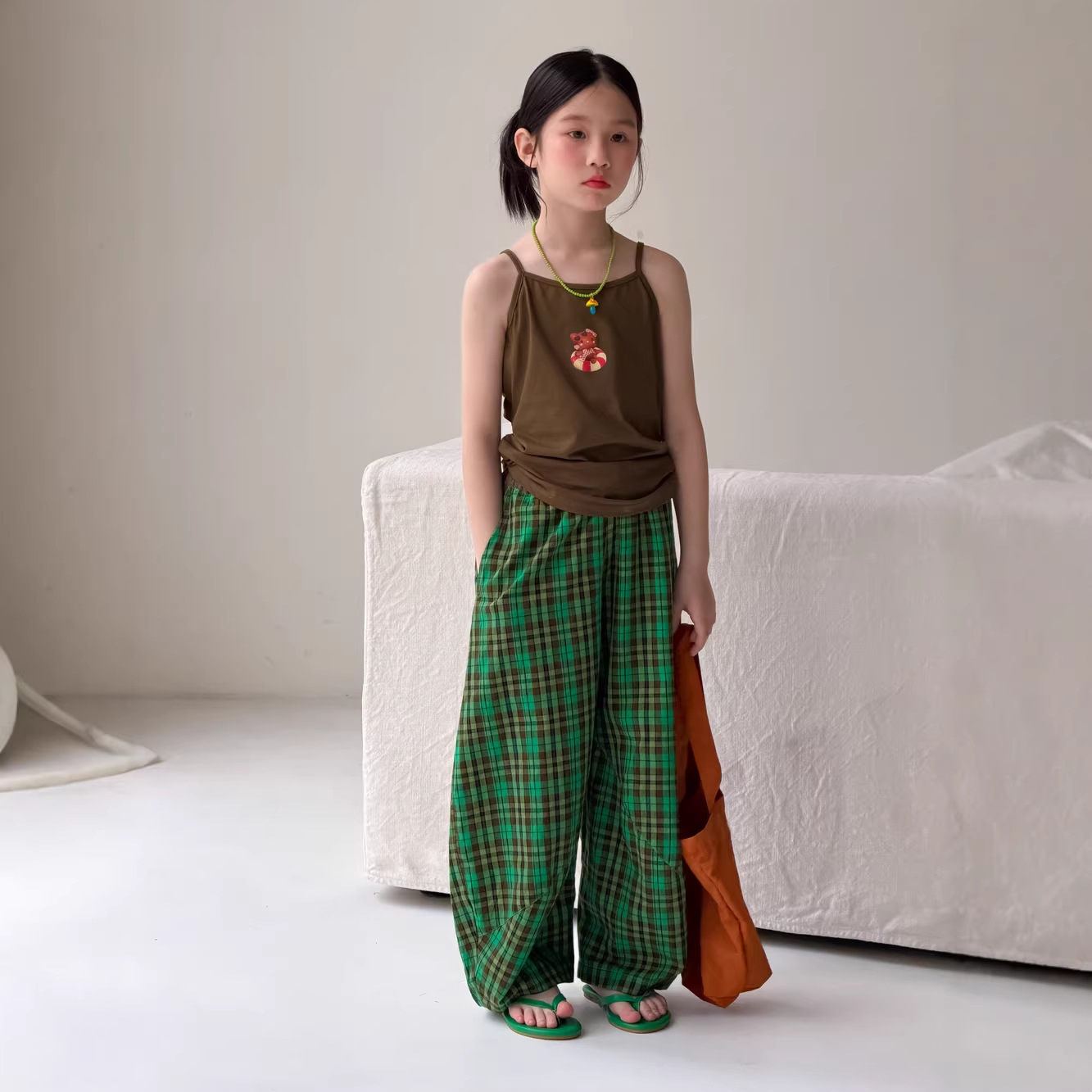 末小蒙童吊带2026夏季女童韩版卡通印花小背心儿童宽松无袖小吊带