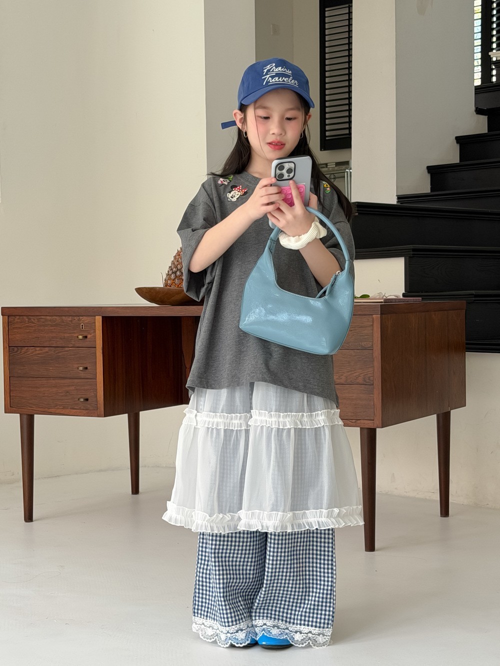 末小蒙童T恤2026夏季女童韩版卡通印花短袖儿童圆领休闲宽松上衣