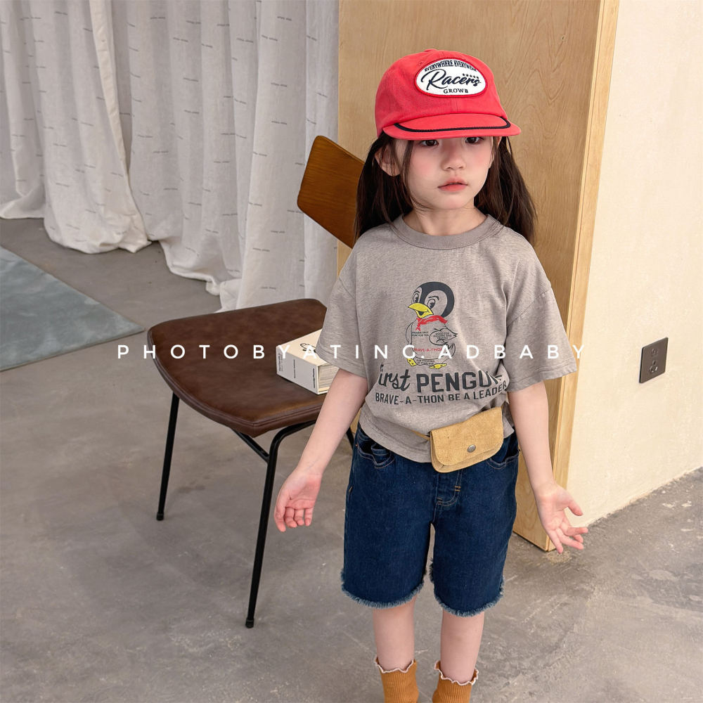 2026童装夏季儿童韩版活性印花女童短袖T恤夏装男童打底衫7269