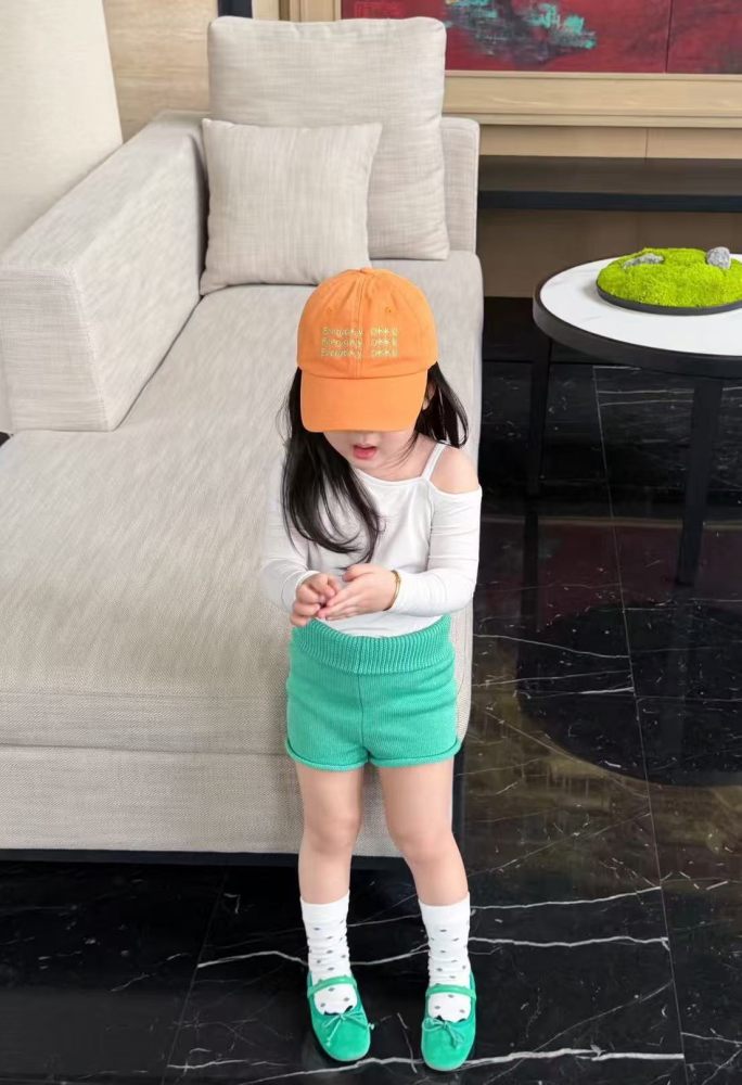 女童套装26夏新韩版ins辣妹风斜肩吊带修身长袖防晒t高腰针织裤潮