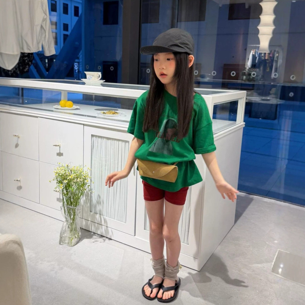 女童套装26夏新款韩版休闲宽版短袖t织里童装中大童修身瑜伽裤潮