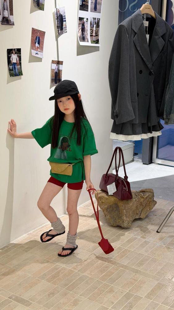 女童套装26夏新款韩版休闲宽版短袖t织里童装中大童修身瑜伽裤潮
