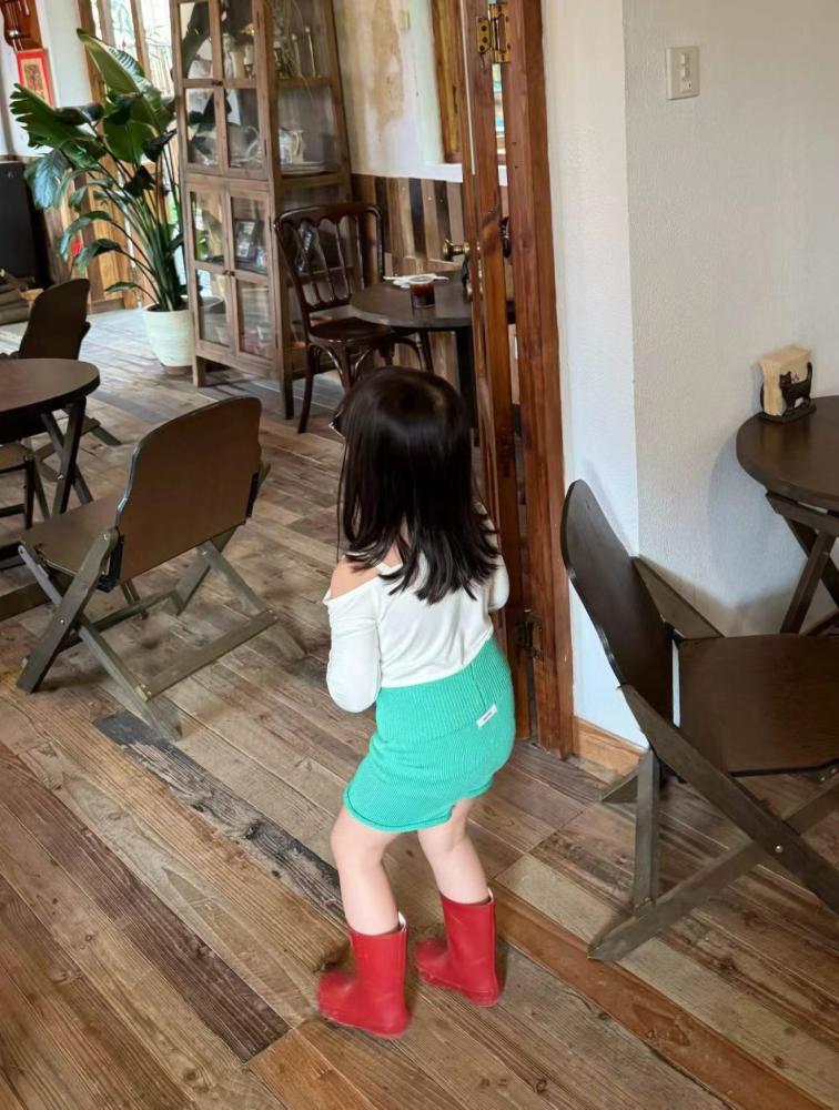 女童套装26夏新韩版ins辣妹风斜肩吊带修身长袖防晒t高腰针织裤潮