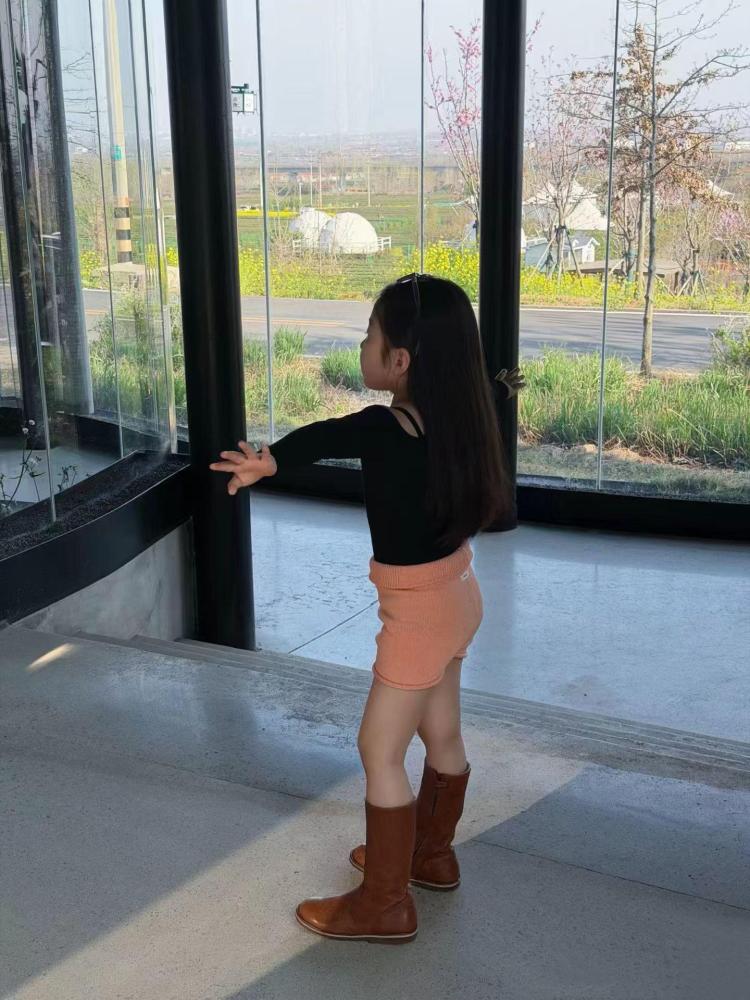 女童套装26夏新韩版ins辣妹风斜肩吊带修身长袖防晒t高腰针织裤潮