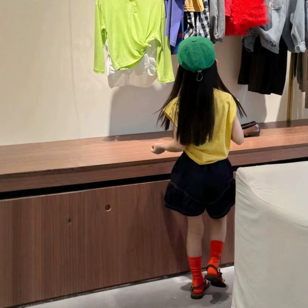 女童套装26夏季新款韩版休闲字母坎肩背心织里童装中大童牛仔短裤