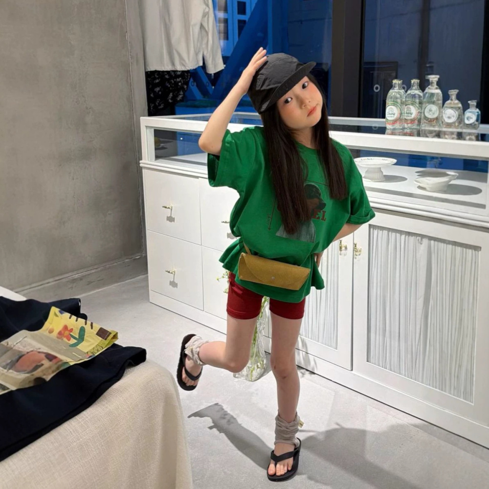 女童套装26夏新款韩版休闲宽版短袖t织里童装中大童修身瑜伽裤潮