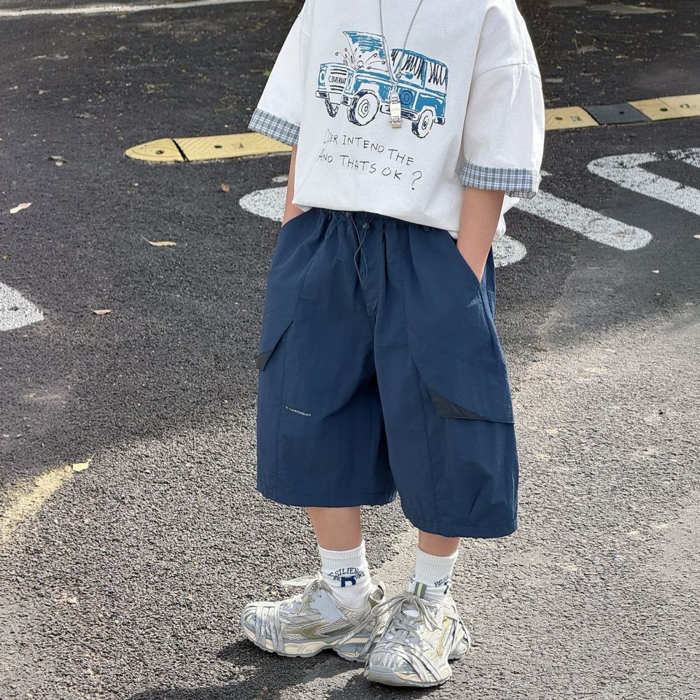 棉小铺男童裤子夏季薄款儿童短裤休闲速干2026新款韩版山系童装潮