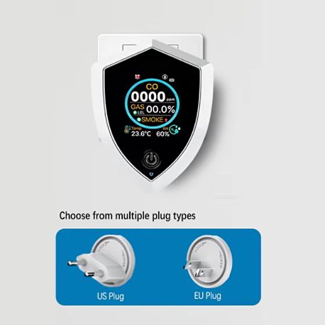 Carbon Monoxide Detector 5-in-1 Air Safety Monitor