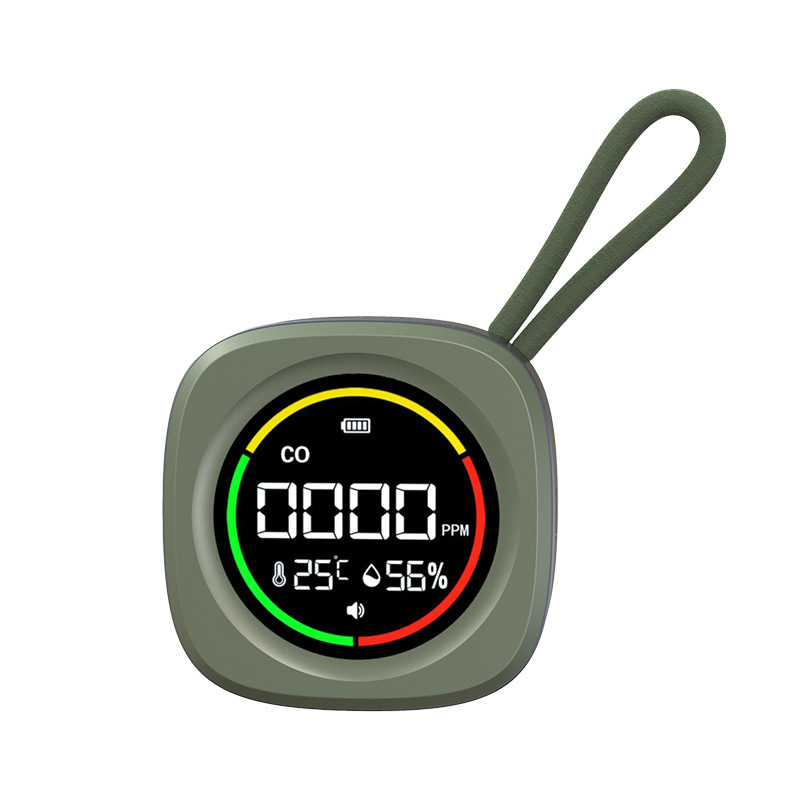 3-in-1 Portable CO Alarm Temperature Humidity Monitor