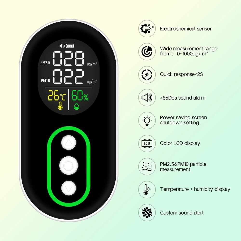 4-in-1 Portable Air Quality Monitor PM2.5/PM10