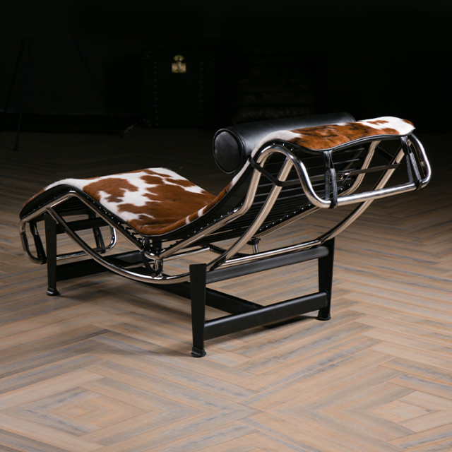 LC4 Chaise-White&Brown