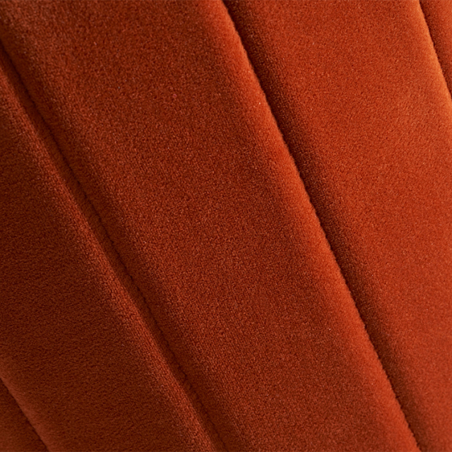 Allegra Orange Velvet Footstool