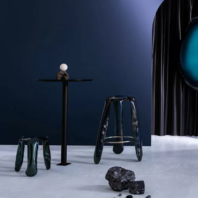 Zeita Plopp Bar  Stool-Rainbow