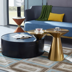 Aula Gold Side Table-Golden