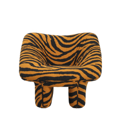 Tiger-print lounge chair
