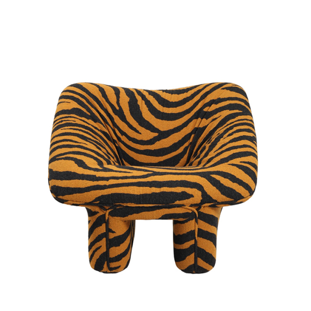 Tiger-print lounge chair