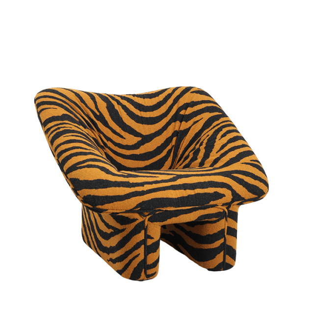 Tiger-print lounge chair