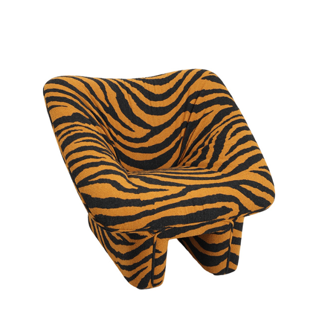 Tiger-print lounge chair