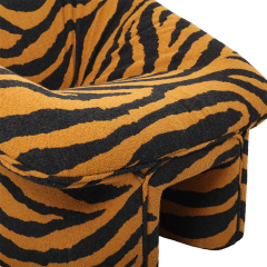 Tiger-print lounge chair