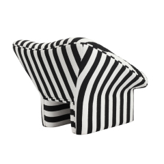 Tiger-print lounge chair-Black&White Check