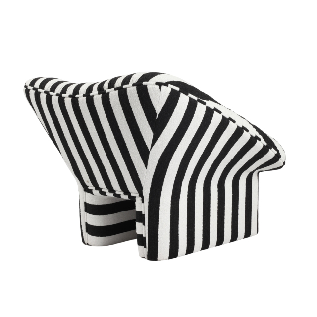 Tiger-print lounge chair-Black&White Check