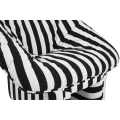 Tiger-print lounge chair-Black&White Check
