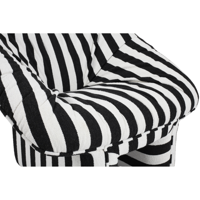 Tiger-print lounge chair-Black&White Check
