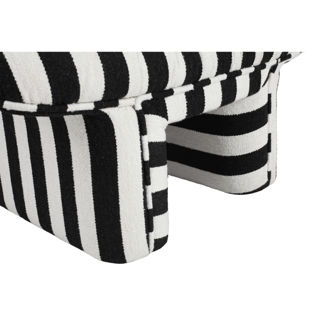 Tiger-print lounge chair-Black&White Check