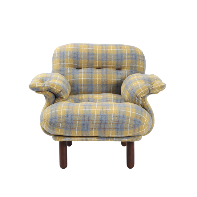 E. Cobianchi lounge chair-Yellow Blue