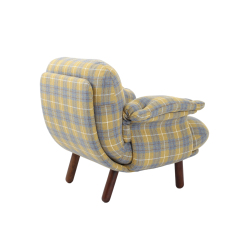 E. Cobianchi lounge chair-Yellow Blue