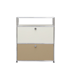 Storage Cabinet-Milky Brown&White