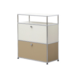 Storage Cabinet-Milky Brown&White