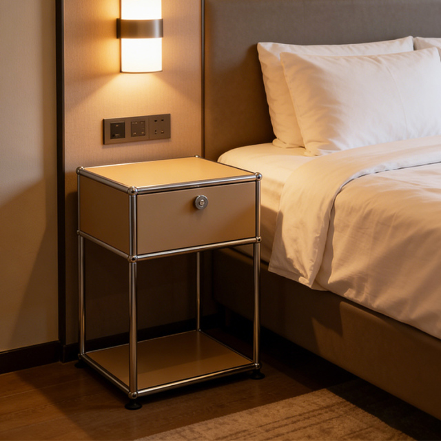 Bedside table-Milky Brown