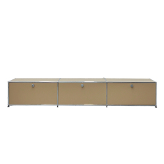 TV Low board  (3section)-Milky Brown