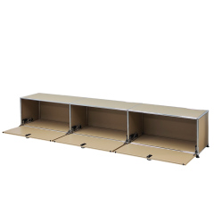 TV Low board  (3section)-Milky Brown