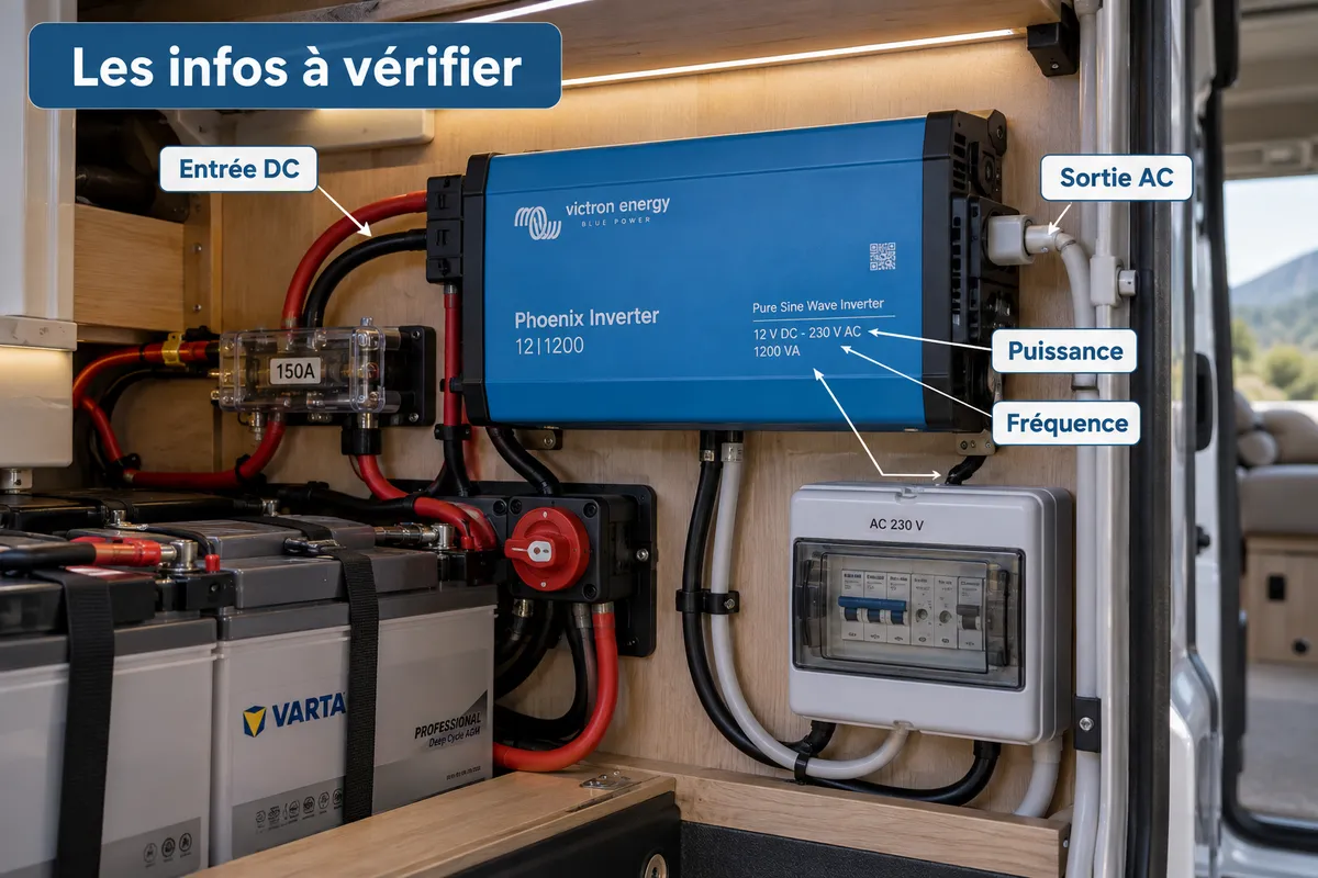 Param&egrave;tres d&rsquo;une fiche technique de convertisseur &agrave; v&eacute;rifier dans une installation r&eacute;elle