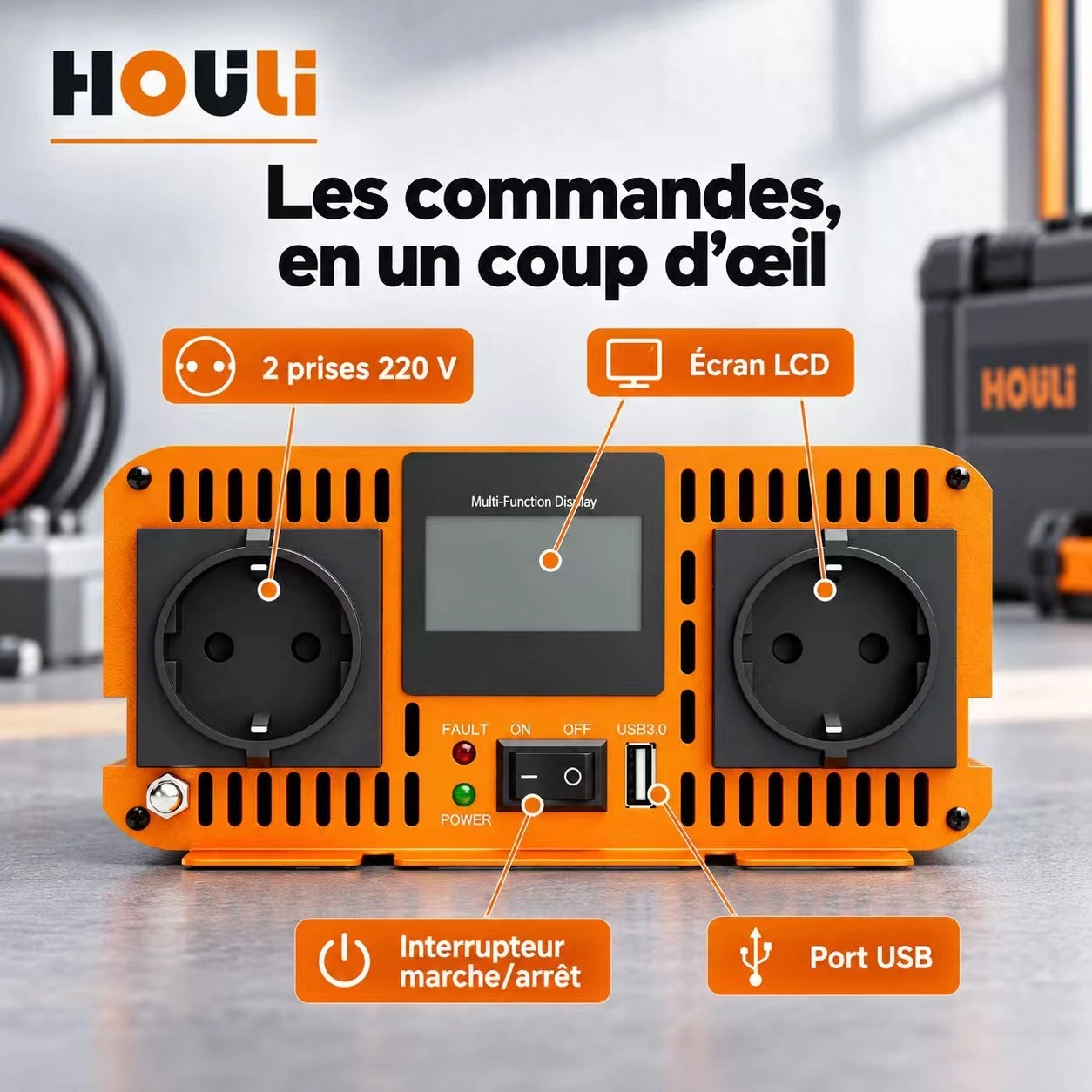 Gamme Convertisseur Pur Sinus 24V 220V 1500W à 3500W – HOULI
