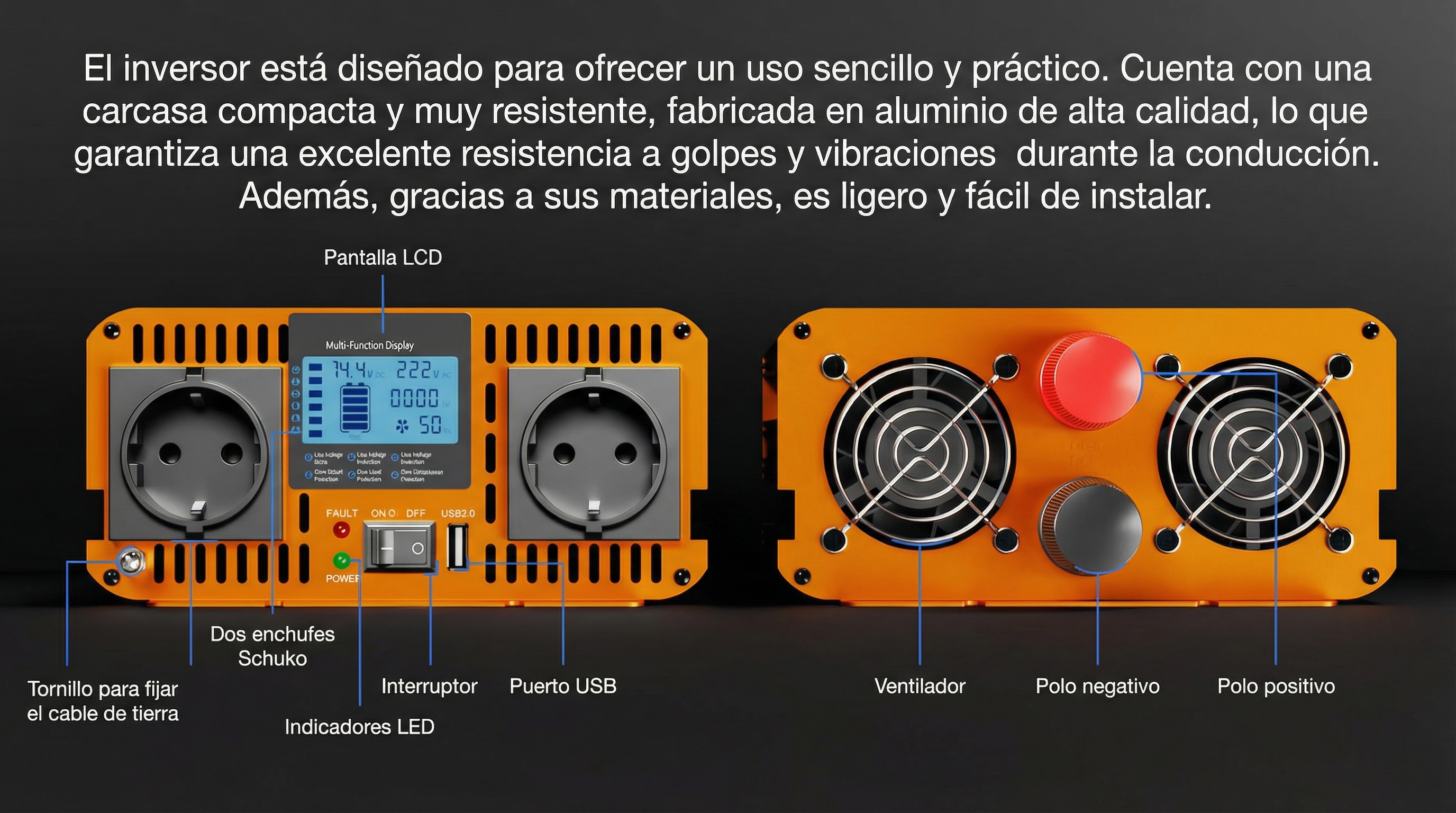 Inversor Schuko Europeo