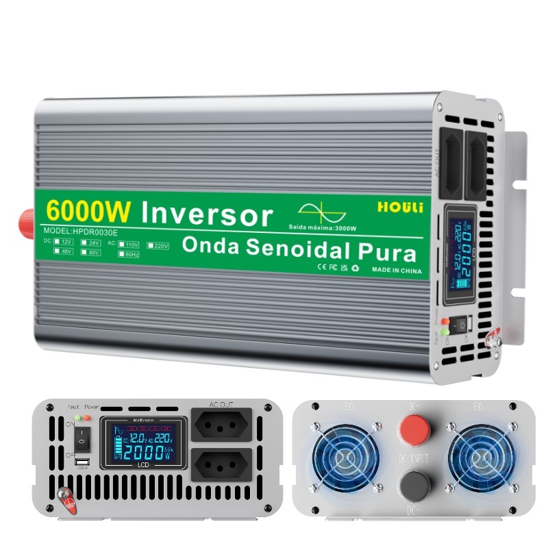 Convertidor Inversor Onda Pura 12v 220v 3000w 5000w 6000w 1 Transformador USB 12v 230v 3000w Onda Pura 6000w