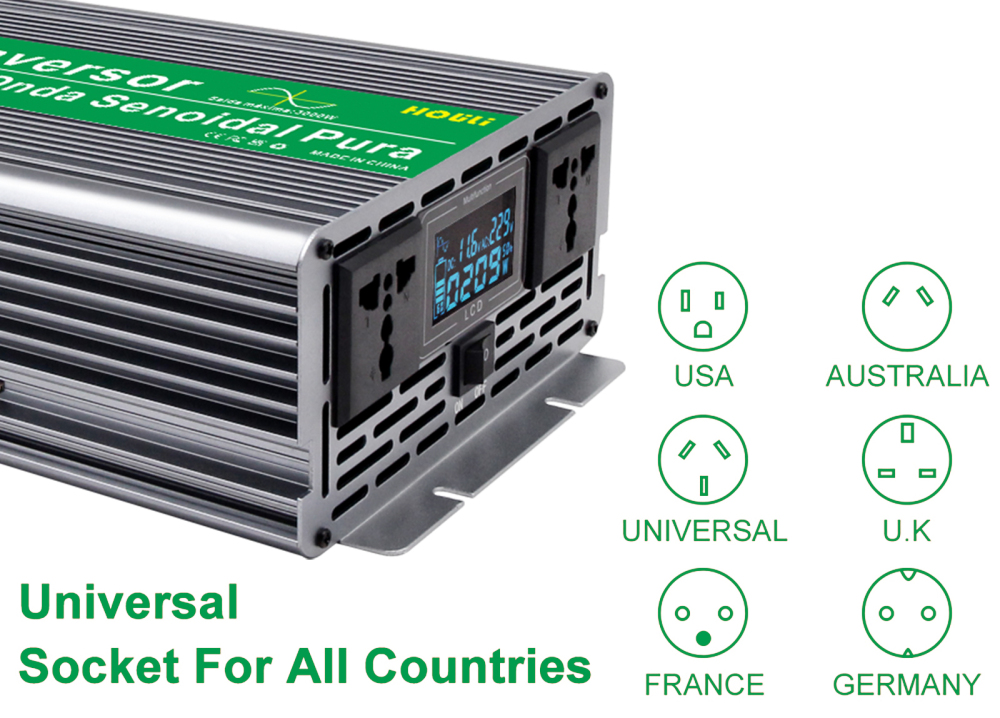 Pure Sine Wave Inverter 12v 24v To 220v 230v 60Hz Power 5000W 6000W 3000W 4000W Solar Car Inverters