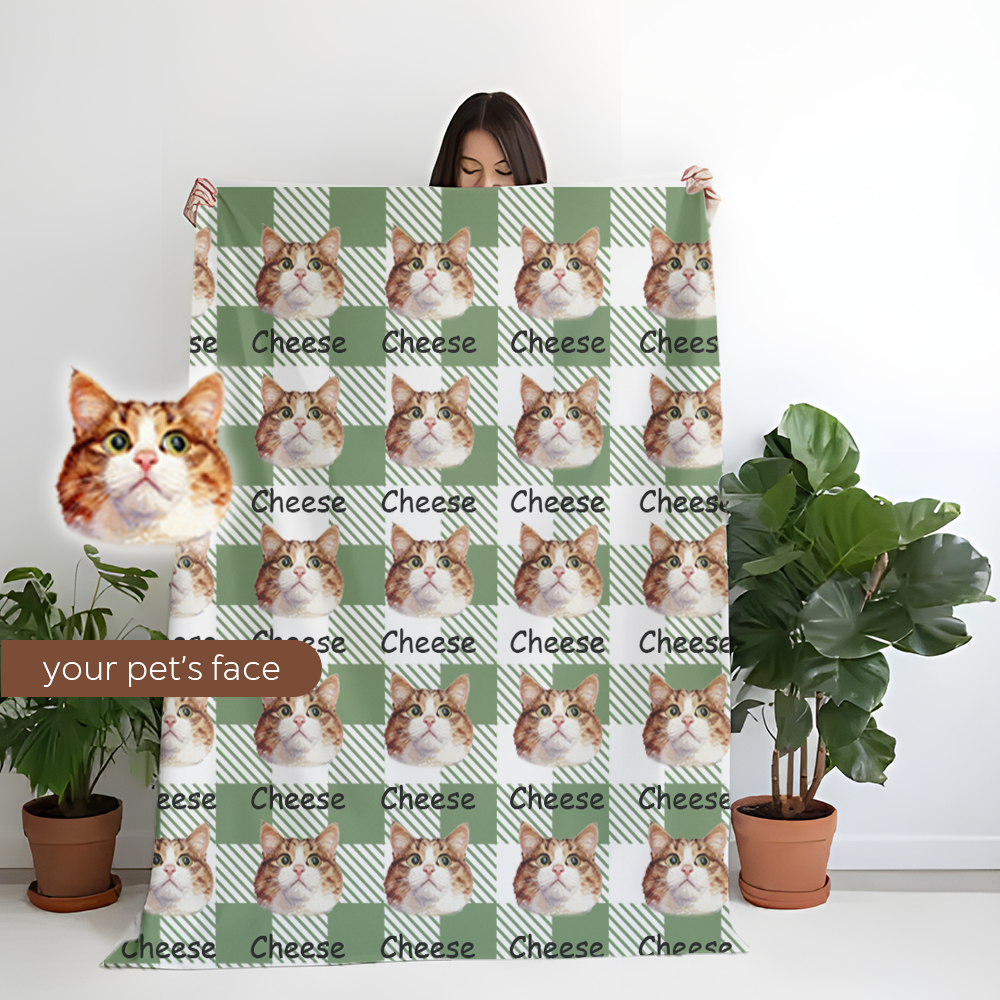 Custom Pet Blanket Using Pet Photo + Name Personalized Dog Blanket Customize Cat Blankets Dog Picture Blanket Pet Dog Dad Gift Photo Blanket