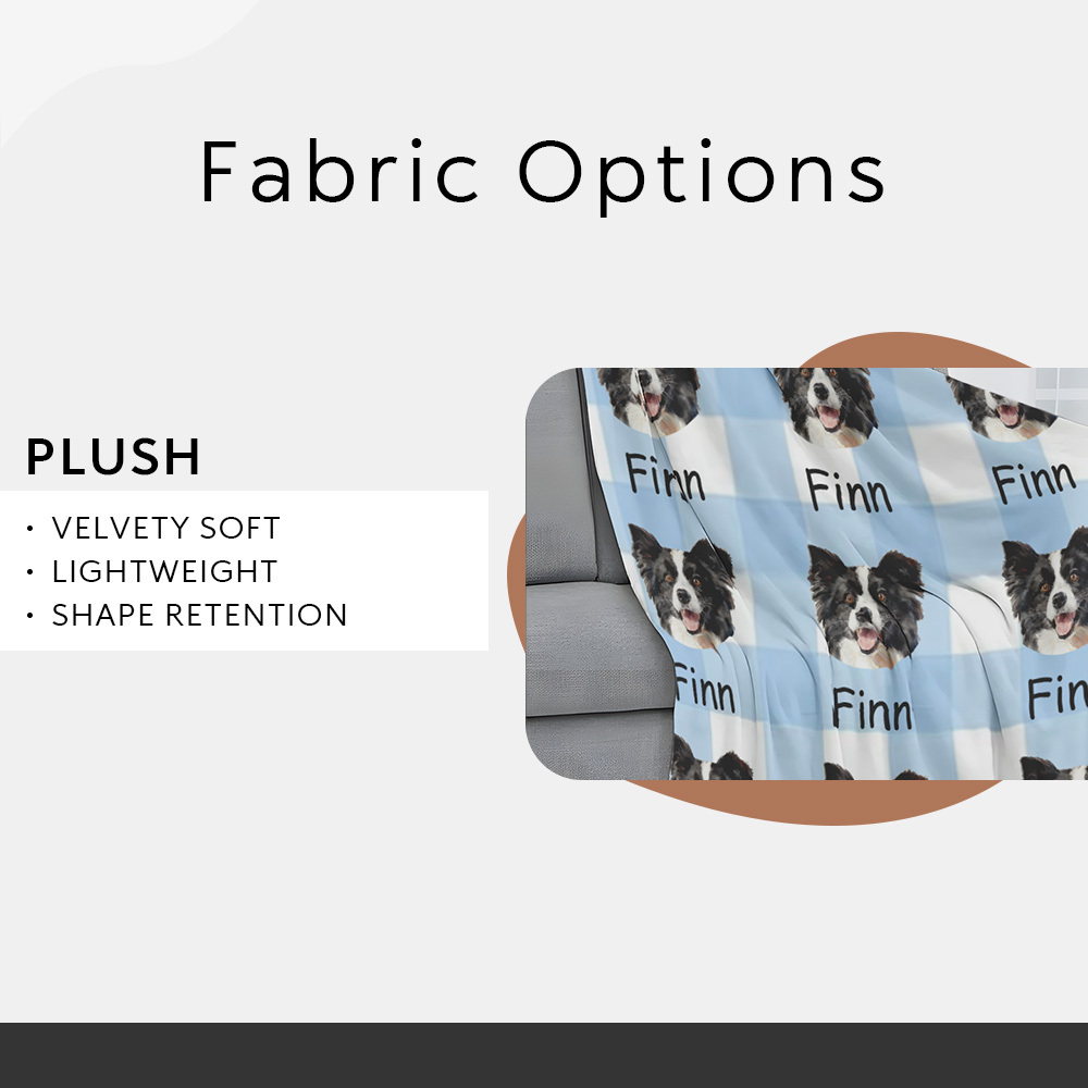 Custom Pet Blanket Using Pet Photo + Name Personalized Dog Blanket Customize Cat Blankets Dog Picture Blanket Pet Dog Dad Gift Photo Blanket